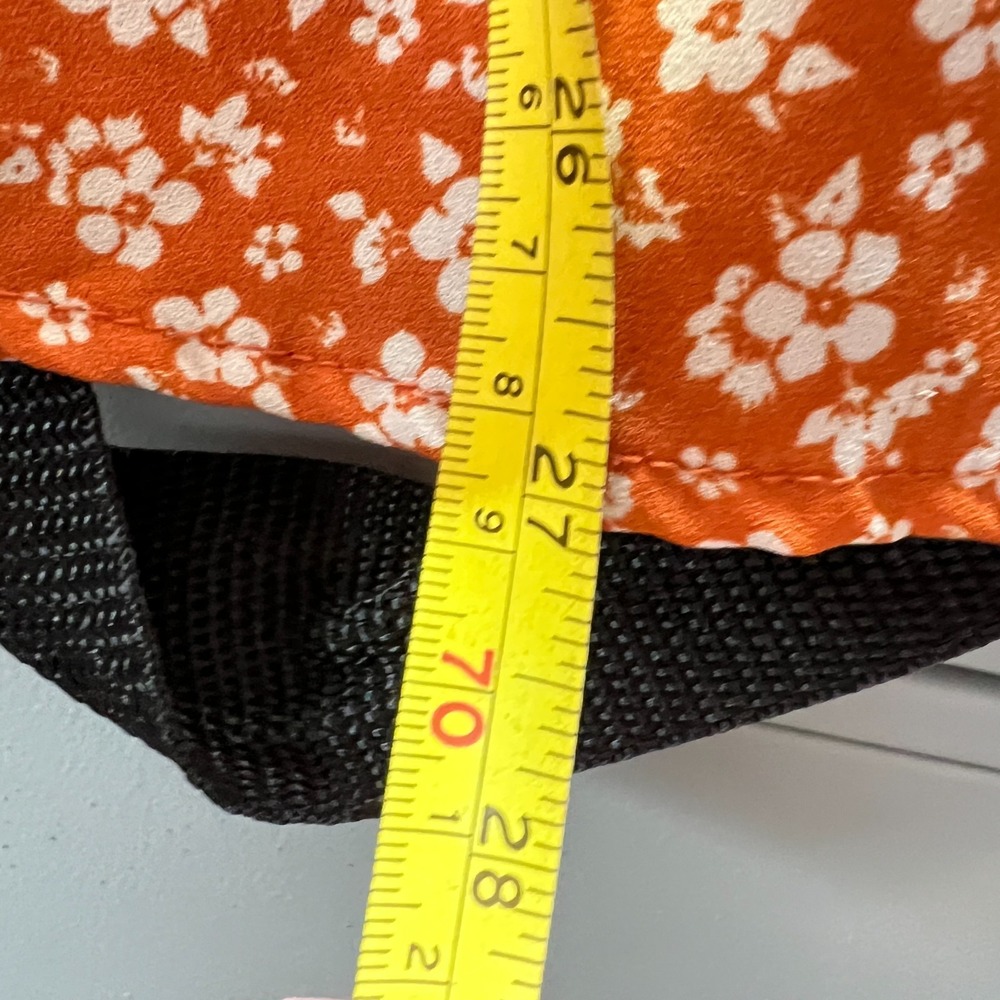 Papermoon Rust Orange Floral V-Neck Flutter Sleeve Blouse - Picture 7 of 9